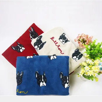

dog pattern PUG HEAD blanket cartoon cloud mink fur blanket children nap blanket for people love dogs pets 100x75cm