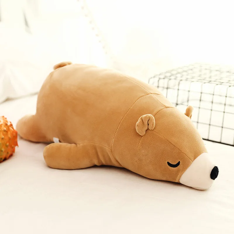 Kawaii спящие медведи, плюшевая игрушка, мультяшный медведь, плюшевая коричневая белая кукла, детская любовь, подарок на день рождения, мягкая игрушка для ребенка