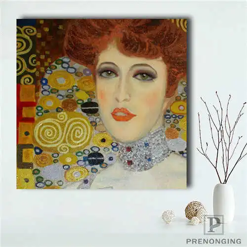 

Custom gustav-klimt Poster Canvas Printing Posters Cloth Fabric Wall Art Pictures For Living Room Decor#18-01-74
