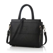 Korean Style New Fashion font b Handbag b font Famous Brand Embossing Ladies PU Leather Shoulder