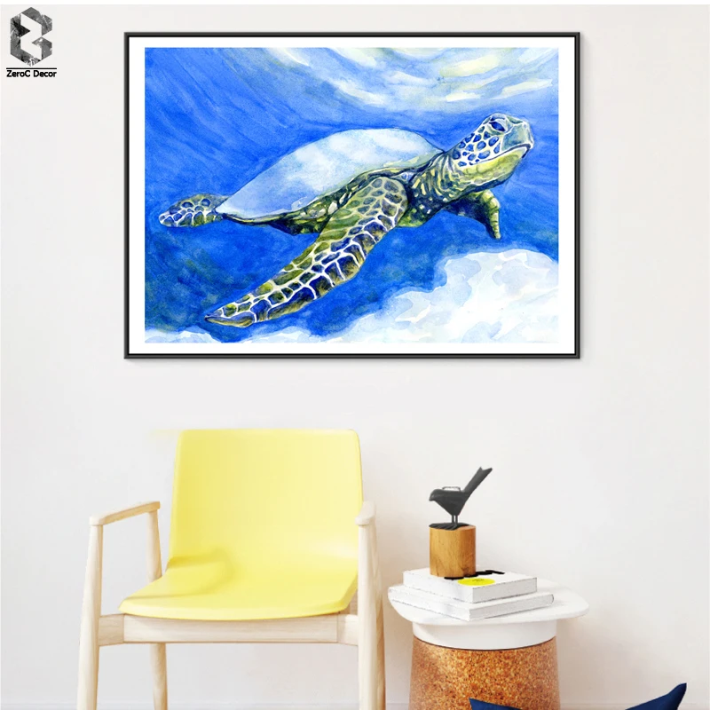 

Watercolor Sea Turtle Posters and Prints Wall Art Canvas Painting Pictures For Living Room Children's Room Decoration Home Decor