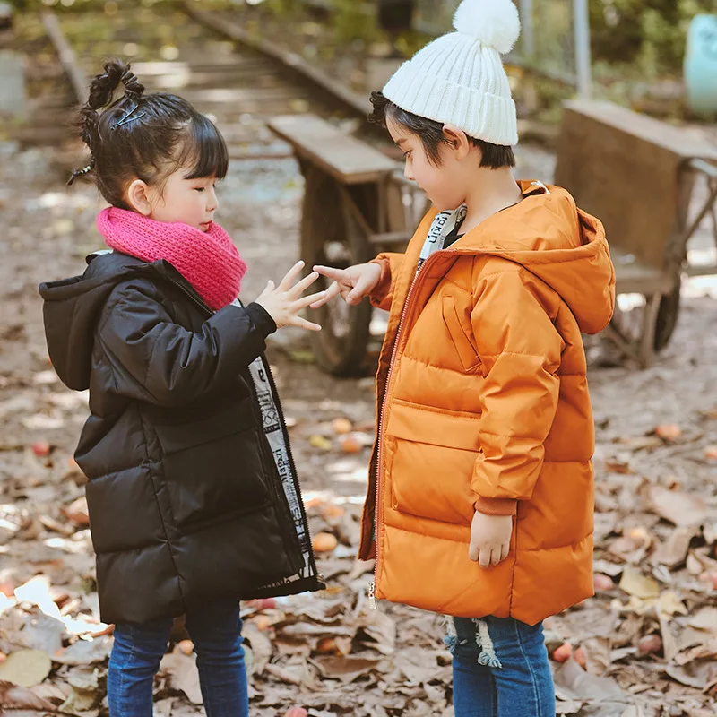 

Children's Clothing Cotton New Thick Girls' Jacket Winter Long Boy's Cotton Jacket HTST548