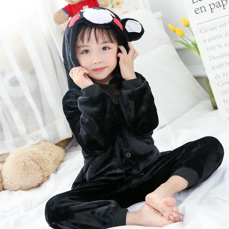 Mioigee/ Пижама для животных для девочек, зимняя детская пижама, Детские фланелевые пижамы, одежда для маленьких мальчиков, осенняя одежда для сна, пижамы