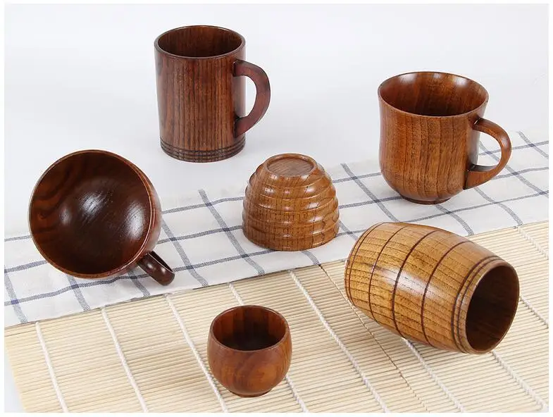 TECHOME в японском стиле, деревянная чашка с изоляцией, чашка для ликера, кофе, молока, сока, воды, чая, чашка из натурального дерева