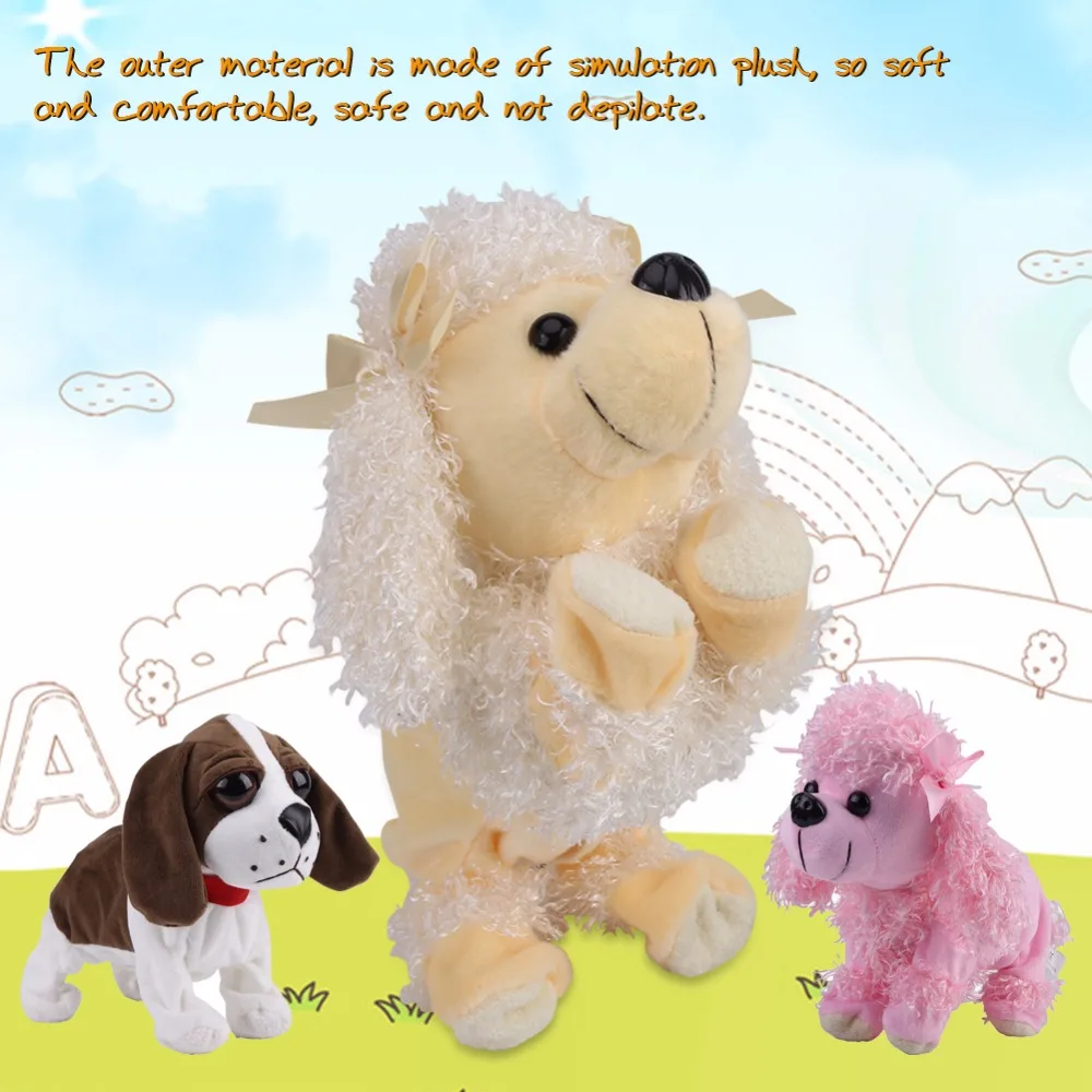 Lovely Plush Electronic Dog Pets Sound Control Robot Dogs Bark Stand Walk Cute Interactive Dog ElectronicToy Christmas Gift