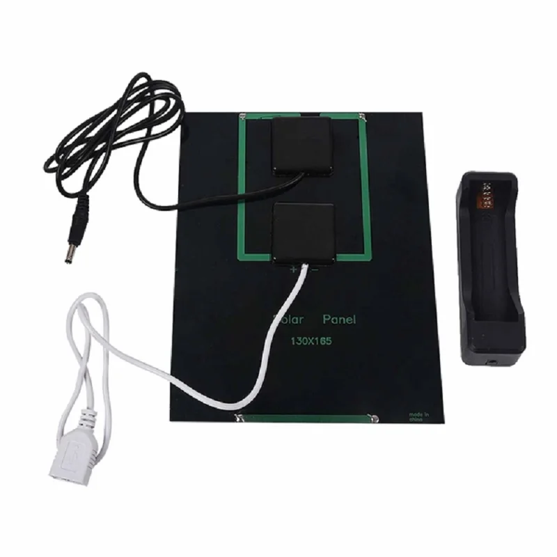 

Solar Panel polycrystalline New 3.5W 5VWith DC35MM Base For 18650 Rechargeable Battery USB Output For Mobile Power Banks black