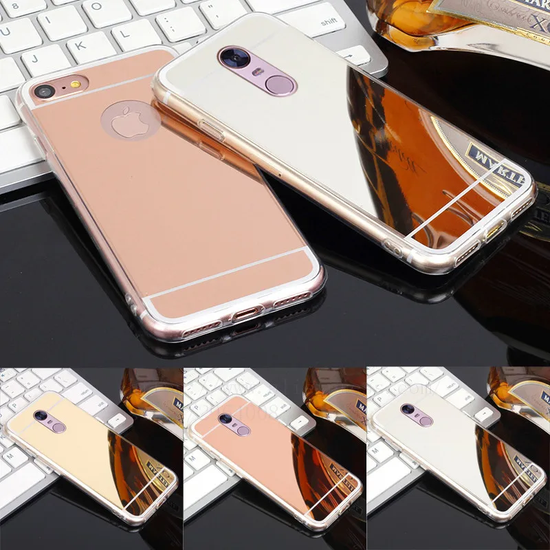 TRISEOLY For Xiaomi Redmi Note 3 Case Soft TPU Luxury Rose Gold Mirror Phone Pro Prime 5.5&quot Cover |