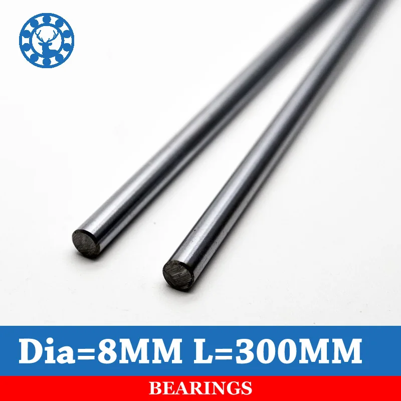 Liner Rail OD 6//8//10//12mm Shaft Hardened Rod Linear CNC Parts For 3D Printe