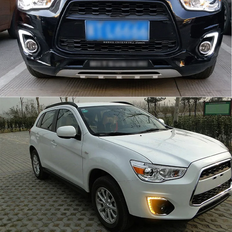 

Shenlao For Mitsubishi ASX 2013 2014 dimming style Relay Waterproof 12V LED Car light DRL Daytime running lights with fog lamps