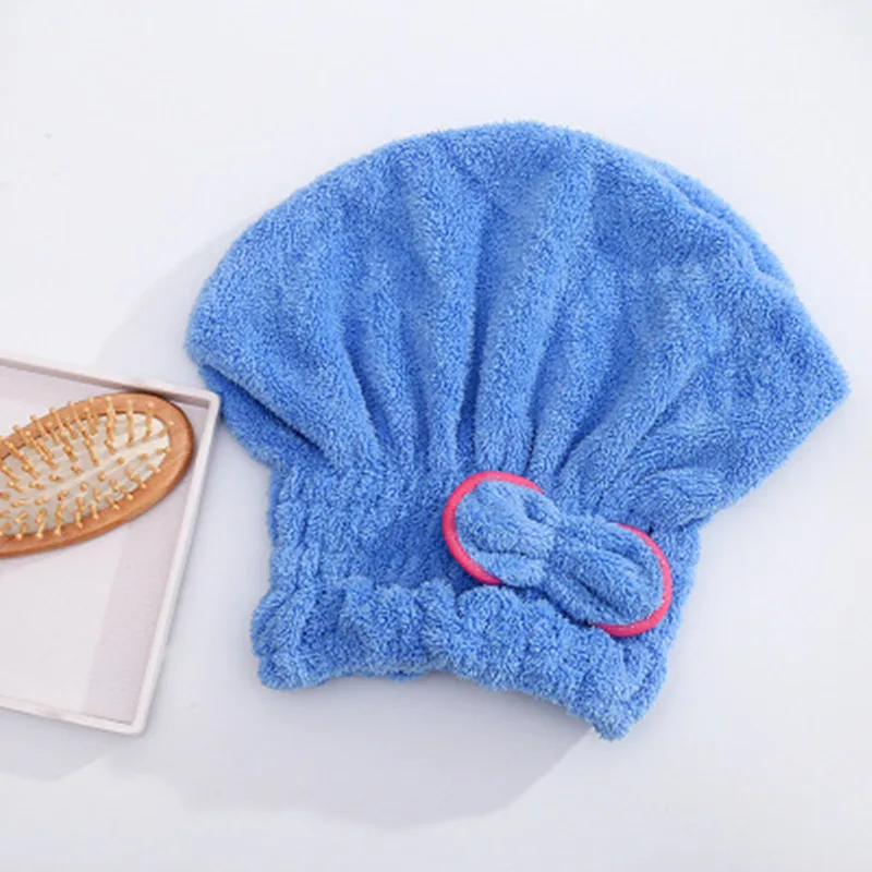 

Microfibre Coral Velvet Dry Hair Cap Absorbent Shower Cap Female Long Hair Hood Women Shampoo Shower Cap Bathroom Accessories