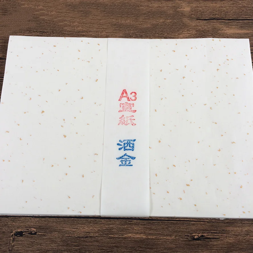A3/A4 рисовая бумага с золотой фольгой китайская живопись каллиграфия Xuan бумага для рисования холст