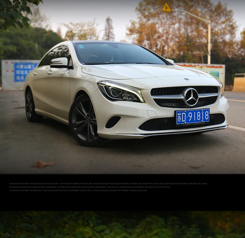 Стайлинга автомобилей фара для Mercedes-Benz CLA 17-18 светодиодный Автомобильные фары ангельские глазки все светодиодный комплект протовотуманная подсветка Габаритные огни