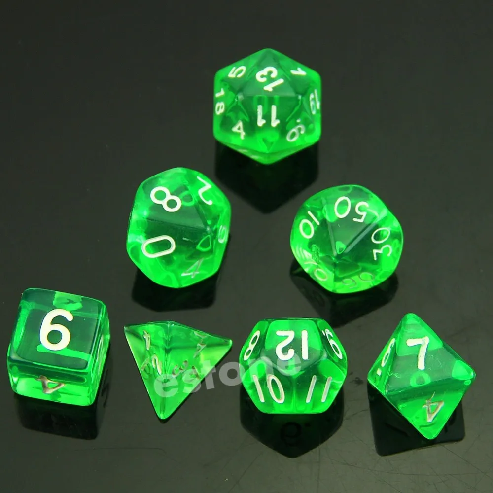 MTG RPG D& D DND Poly Dice настольная игра Набор из 7 сторонних плашек D4 D6 D8 D10 D12 D20