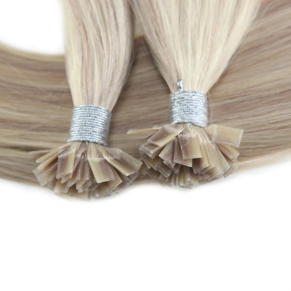 Moresoo Straight Fusion Keratin Flat Tip Machine Made Remy Human Hair Extensions 1.0g/s 50g/pack