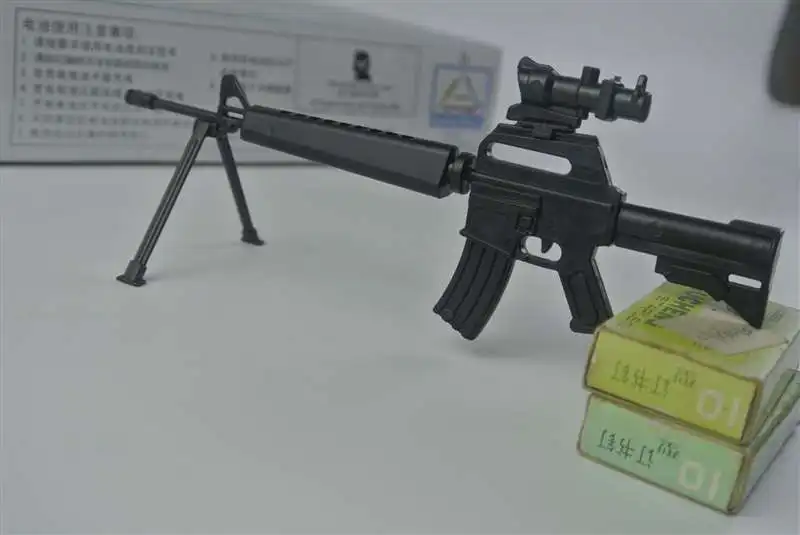 Модель пластикового пистолета, 1:8, сборная пулемётная пушка MG42 Barrett Gatlin, винтовка-автомат, Классическая сборка, строительные игрушки, 10 пушек - Цвет: J