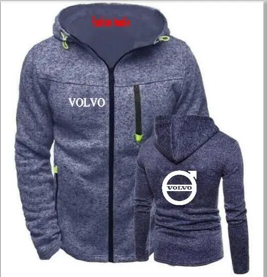 2019 мотоцикл автомобиль volvo с длинным рукавом Свободная молния толстовка