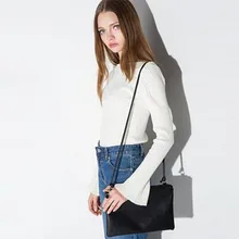 Осень Новое поступление трикотажная рубашка длинный рукав Футболка женская белая хлопковая облегающая Повседневная футболка широкий короткий рукав стиль Топ