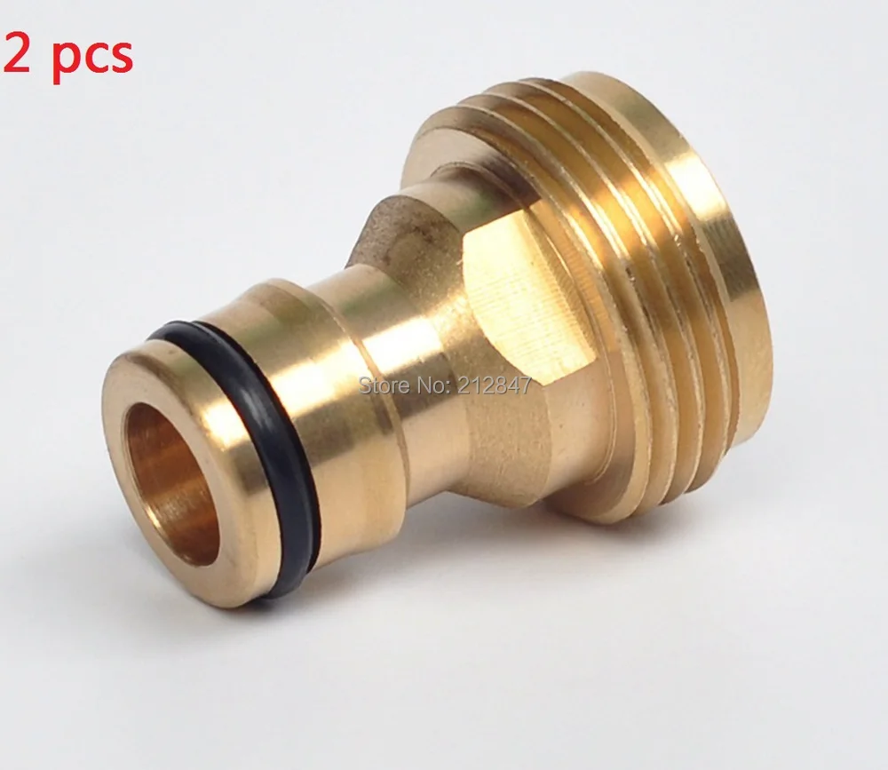 

2pcs Solid Brass Hose Quick Connect NPT 3/4" Male (USA Style) Threaded Tap Connector