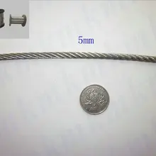 100 м высокое растяжение 316 проволока из нержавеющей стали 7X19 Конструкция 5,0 мм диаметр