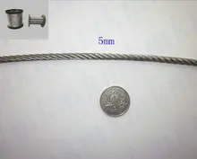 Cable de acero inoxidable 100 de alta resistencia, 316 M, estructura 7X19, 5,0 MM de diámetro