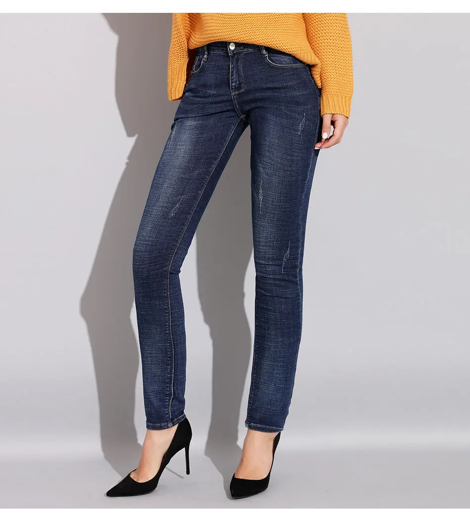 Узкие джинсы женские джинсовые брюки зимние женские эластичные Стрейчевые джинсы брюки мама джинсы с высокой талией 7Xl Большие размеры