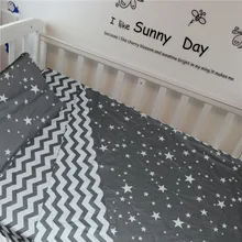 3Pcs Baby Bedding Set For Crib Newborn Baby Bed Linens For Girl Boy Detachable Cot Sheet Quilt Pillow Without Filler promotion 5pcs cartoon appliqued girl baby cot crib bedding set 4bumpers sheet
