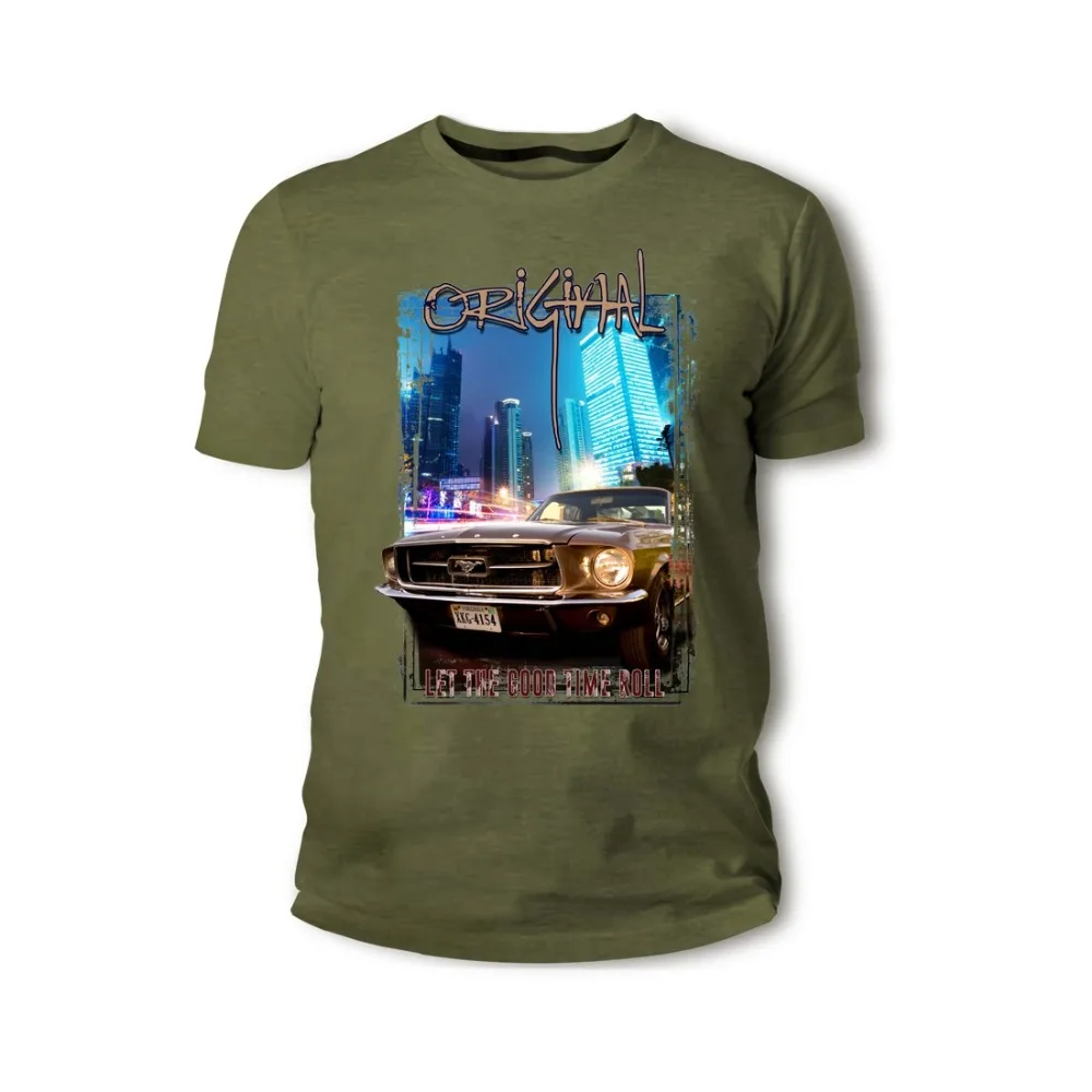 Amerikanischen Klassische Muskel Auto Mustang 1967 Braun Schwarz Auto Mens T Shirts Mode 2019 Männer Harajuku Hip Hop Marke Mens tees