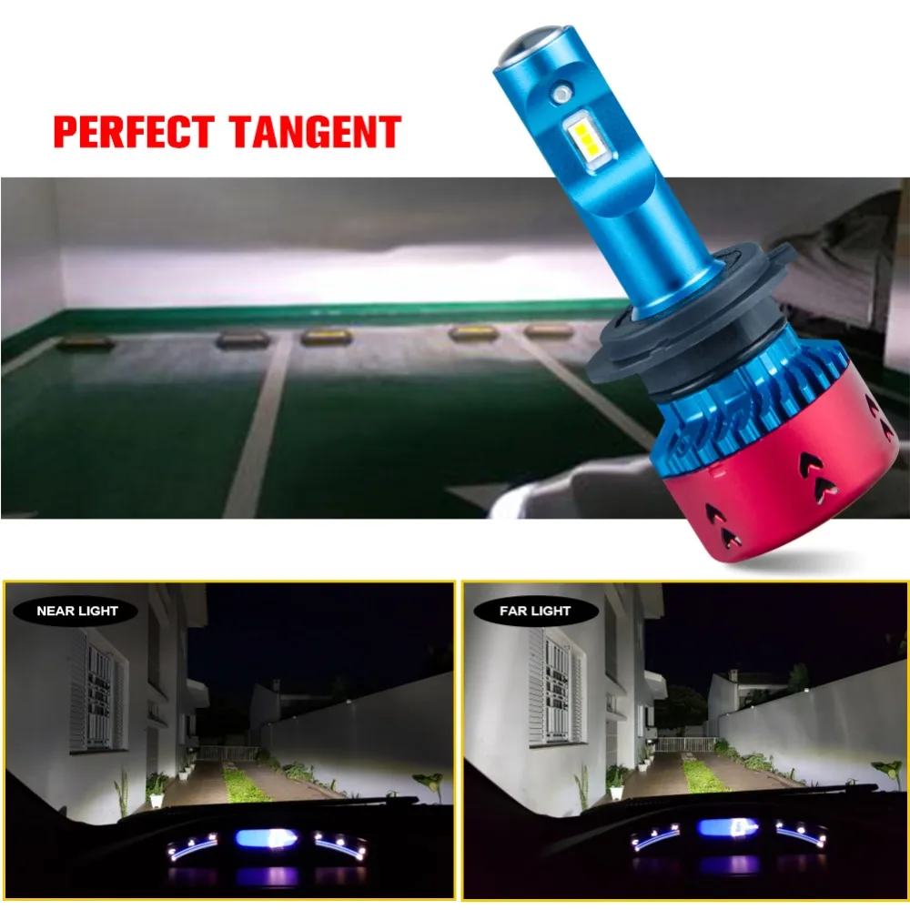 Foxcnsun Led H4 H7 Car Headlight Led Bulbs LPW Mini Type H15 H1 H3 H11 Led Bulb HB4 HB3 9006 9005 16000LM 6500K 12V Auto Lamp