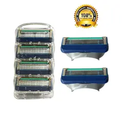 4pcs/pack Razor Blade For Men Face Care Shaving Safety,5layers Stainless Steel Shaver Cassette Fit For Gillettee Fusione Handle 4pcs/pack Razor Blade For Men Face Care Shaving Safety,5layers Stainless Steel Shaver Cassette Fit For Gillettee Fusione Handle