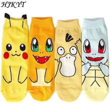 HJKYT носки с покемонами из мультфильма Пикачу пушистый хлопок высокого качества уютная одна женщина Украина invierno mujer красочные