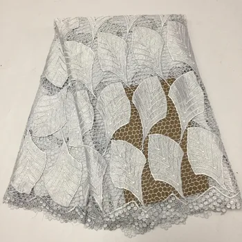 

High Quality African Guipure Lace Fabric African Cord Lace Embroidery Fabric For Wedding Dress Faddish Cheap Water Soluble Lace