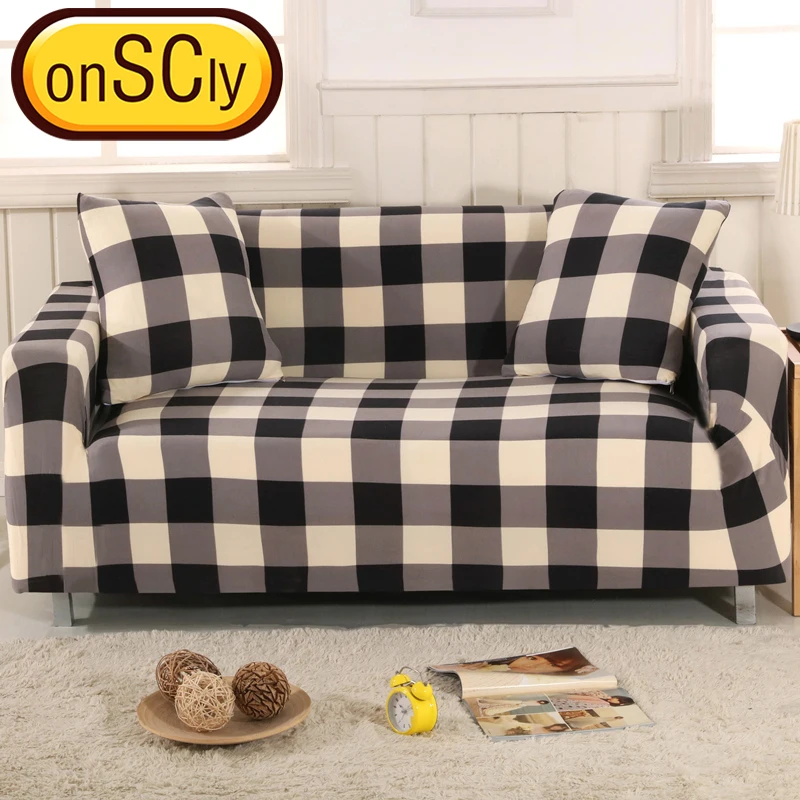 Серый решетки протектор чехол на диван Slipcover мебель диване Крышка для дивана