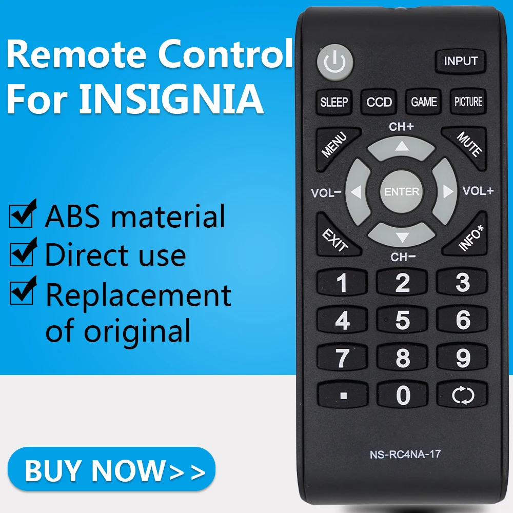 ZF For Insignia HD TV Remote Control NS RC4NA 17 NS24D510MX17