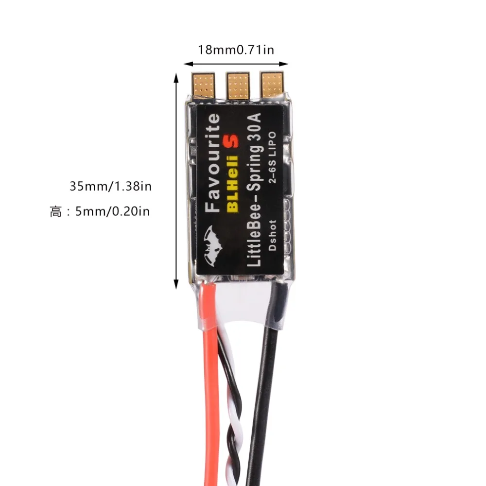 FVT LITTLEBEE Little bee BLHeli s SPRING 20A / 30A ESC 2 6 S поддерживает Mulitshot DSHOT Oneshot42 OneShot125