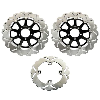 

BIKINGBOY Front Rear Brake Disks Discs Rotors For Kawasaki ZX6R Ninja 95 96 97 ZX12R Ninja 04-06 ZZR 600 90 91 92 93 Zephyr 750