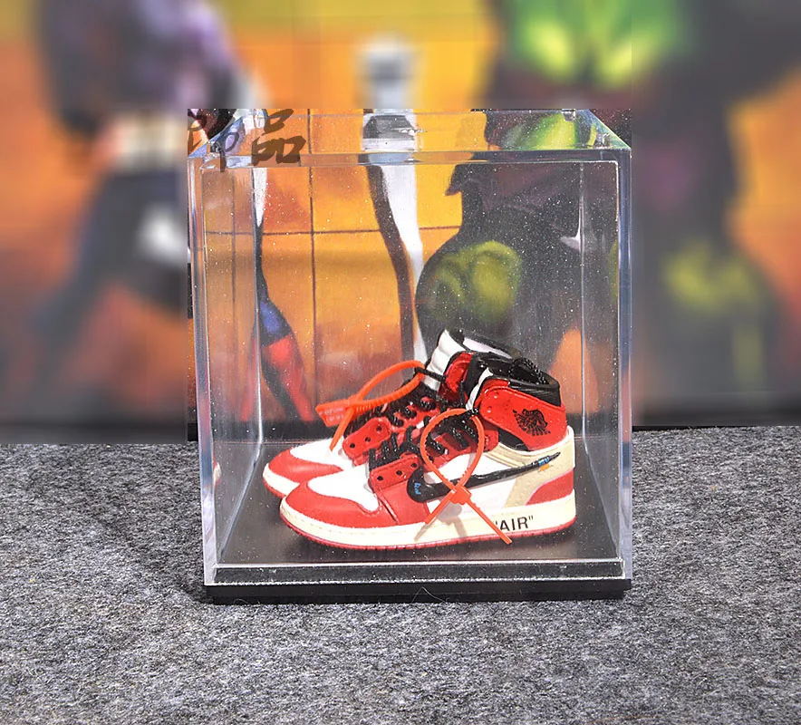 Дропшиппинг тапки брелки Кукла аксессуар-брелок с акриловым дисплеем коробка 1/6 масштаб 3D мини брелок для обуви