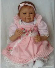 22inch Silicone Reborn Baby Alive Lifelike Girl Doll Kits for Girl Women Nursery Treats Toy Gifts