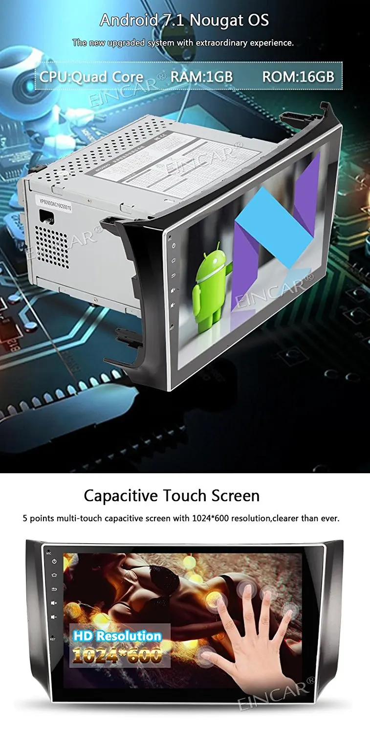 Top 4G Dongle Included! 10.1 Inch Android 7.1 Core Car Stereo In Dash Car RadioGPS Navigation Wifi AM/FM Auto Audio Radio for Nissan 2