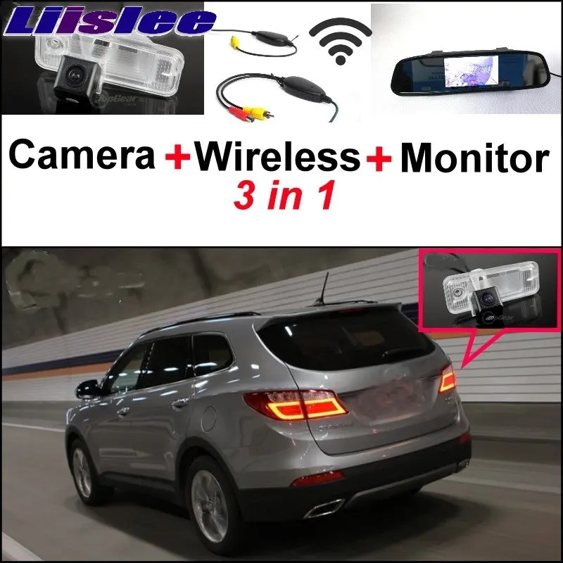 

Liislee For Hyundai Maxcruz 2013~2017 3 in1 Special Rear View Camera + Wireless Receiver + Mirror Monitor DIY Parking System