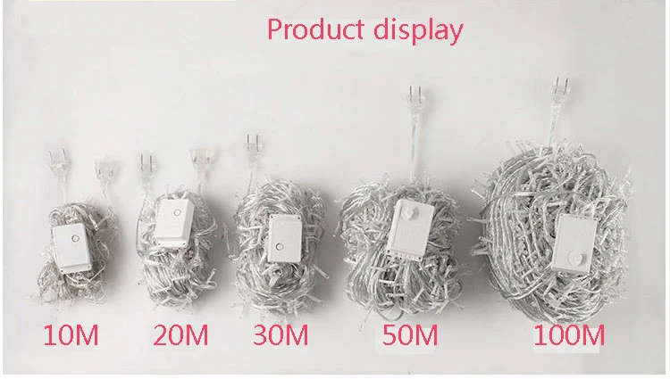 10 м 100LED Водонепроницаемая гирлянда медный провод Крытая наружная Рождественская гирлянда для свадьбы Вечерние садовые праздничные украшения