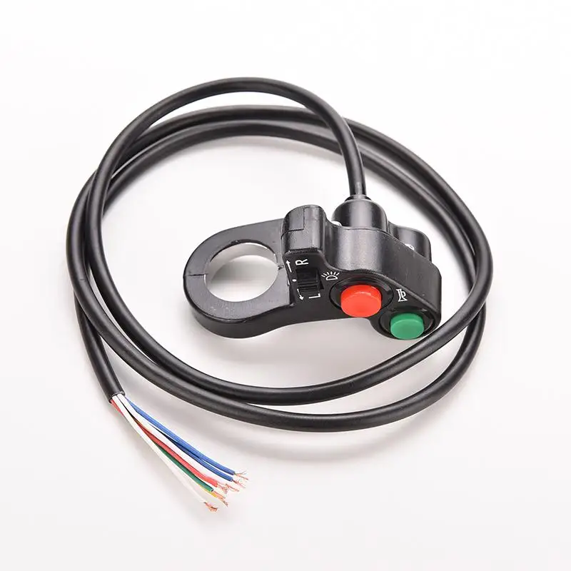 

1PC New E-Bike Motorcycle 7/8" Handlebar Switch Assembly Electric Scooter Dirt Bike Turn Signal Horn Button ON OFF Switch