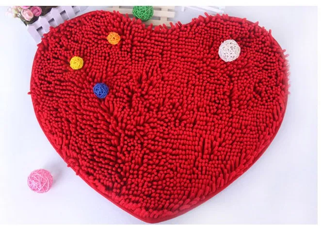 Large Bedroom Red Heart Shag Carpet Door Floor Mats For Living Room Free Shipping