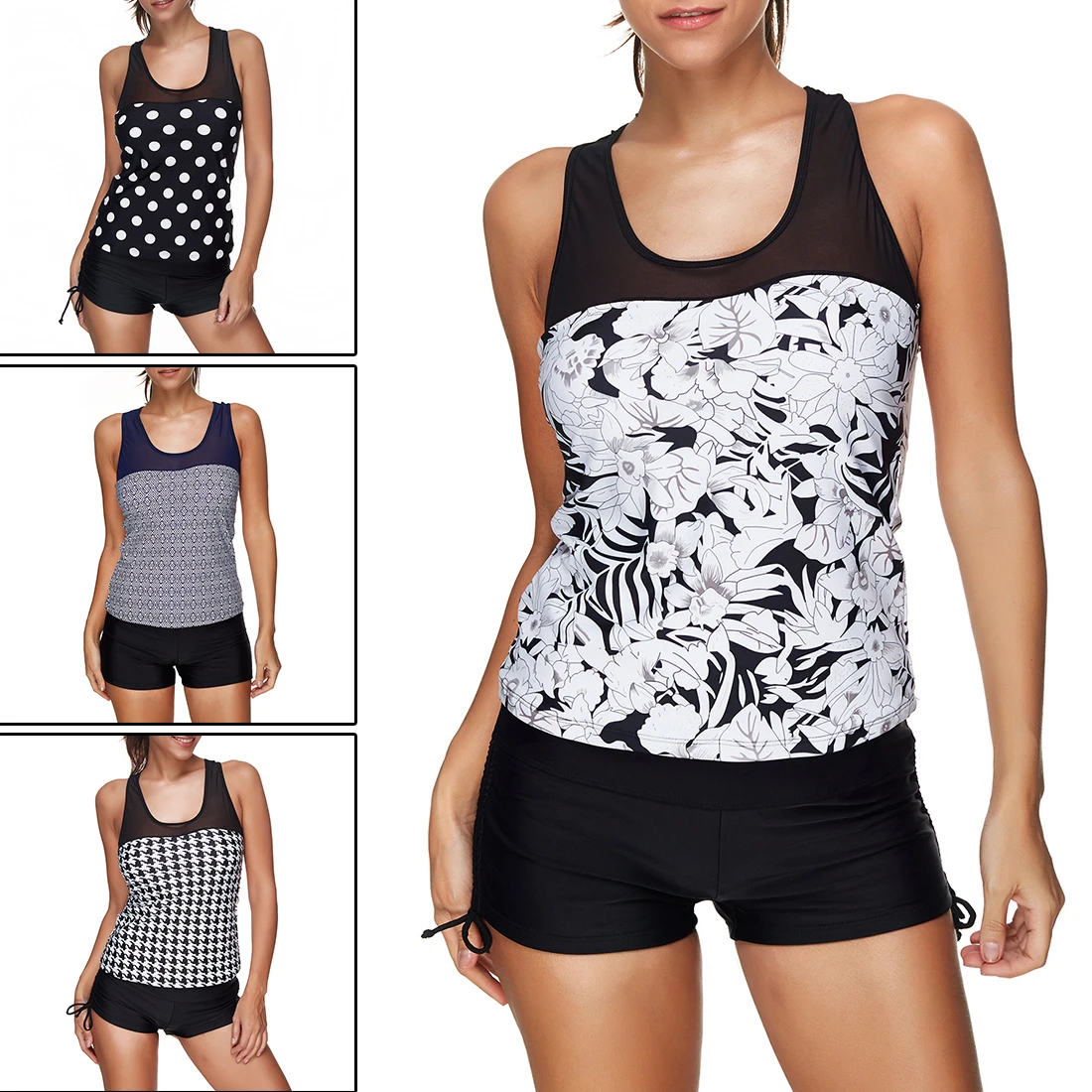 2018 Sexy Swimwear Print Pot Bikini Women Swimsuit Bandage Bikinis Set Pants Halter Bathing Suit