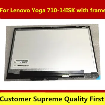 

5pcs 14'' LCD Touch Screen Digitizer Display+Bezel Replacement Laptop for Lenovo Yoga 710-14ISK 80TY0009US / 80TY0065AU / 80TY00