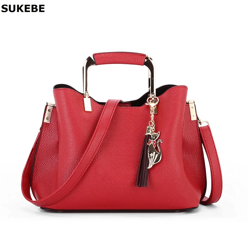 

SUKEBE Women Bag Fashion Luxury Handbags Women Famous Designer Brand Shoulder Bags Leather Women Messenger Bag