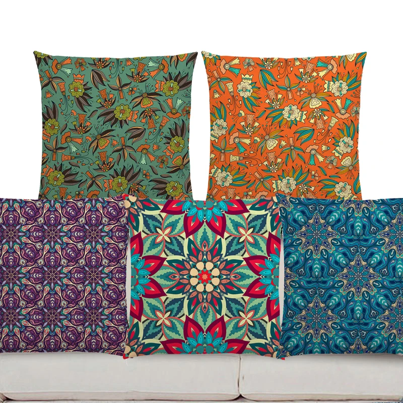 Abstract Orange Cushion Cover Square Pillow Case Home Decor Sofa Living Decor