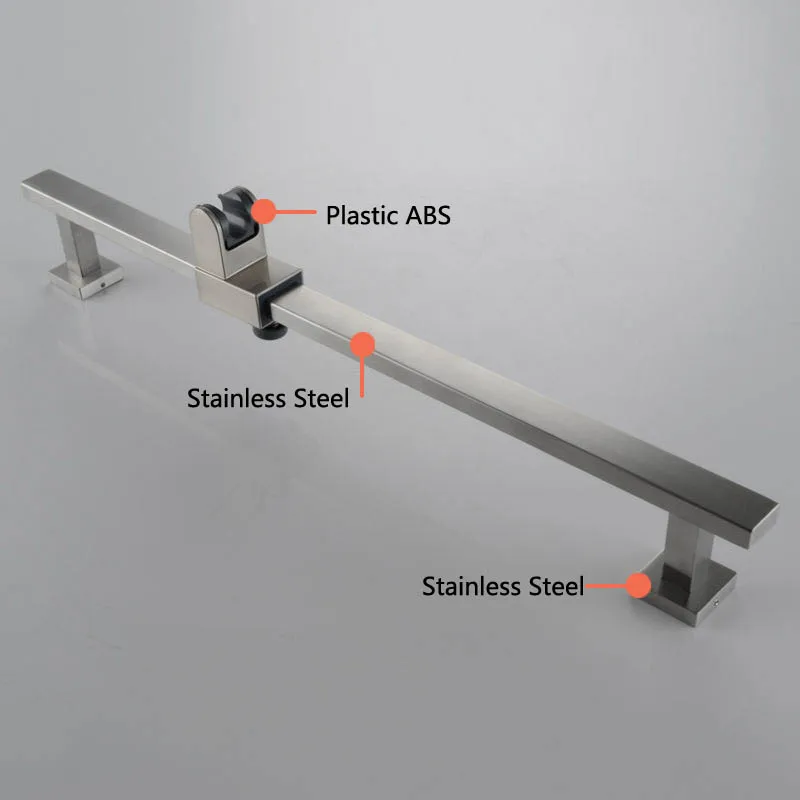 Ванная комната Санузел регулируемый слайд бар квадратное настенное крепление, Матовый SUS304 нержавеющая сталь цвет HG007