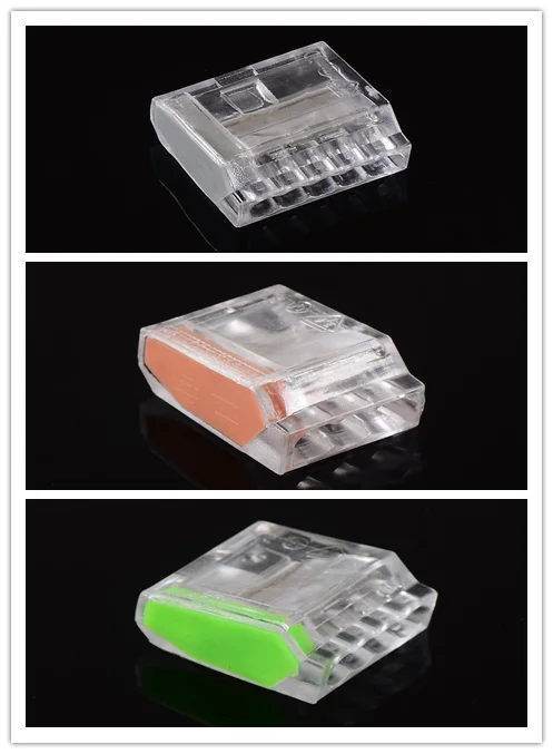 

10pcs PCT-253/PCT-254/PCT-255 24A 250V Fast connection terminal connector multifunction wire 3/4/5 hole 2.5-4mm2