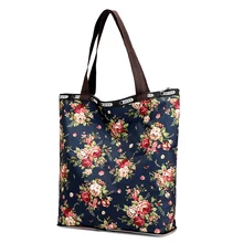 Модная Цветочная сумка для покупок Экологичная складная переносная сумка на плечо многоразовая сумка большая емкость дорожные продуктовые сумки