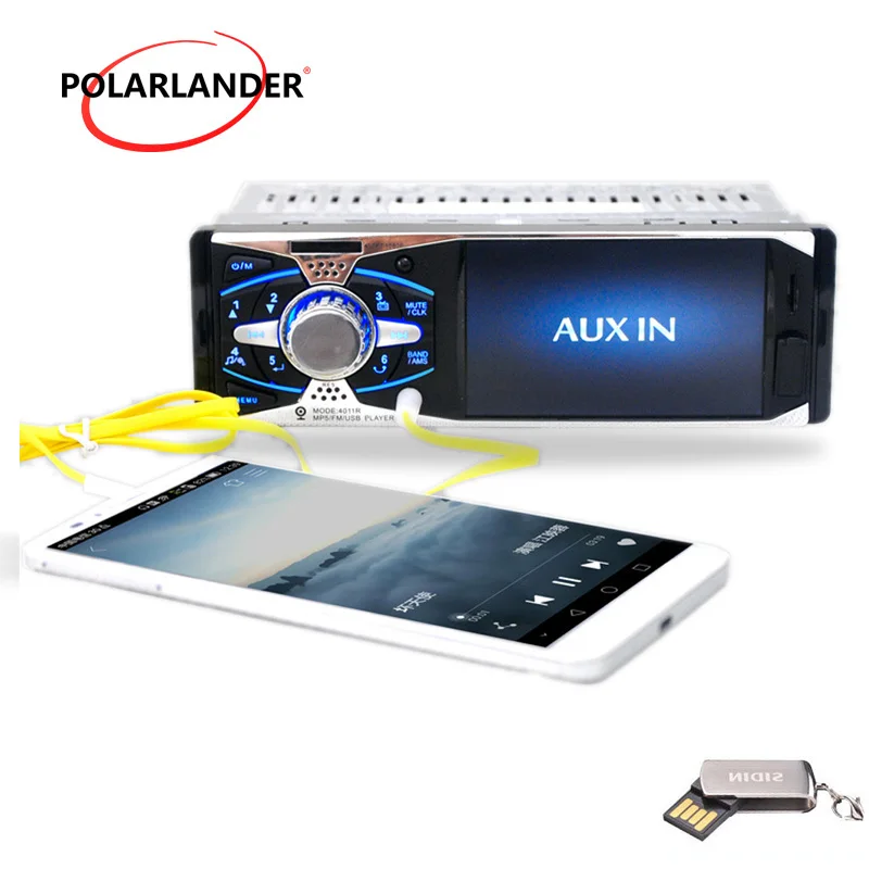 4 1 'Ƈ Din Автомобильный Радио автомобильный MP5 плеер Bluetooth аудио SD/MMC/USB/FM/Aux in TFT